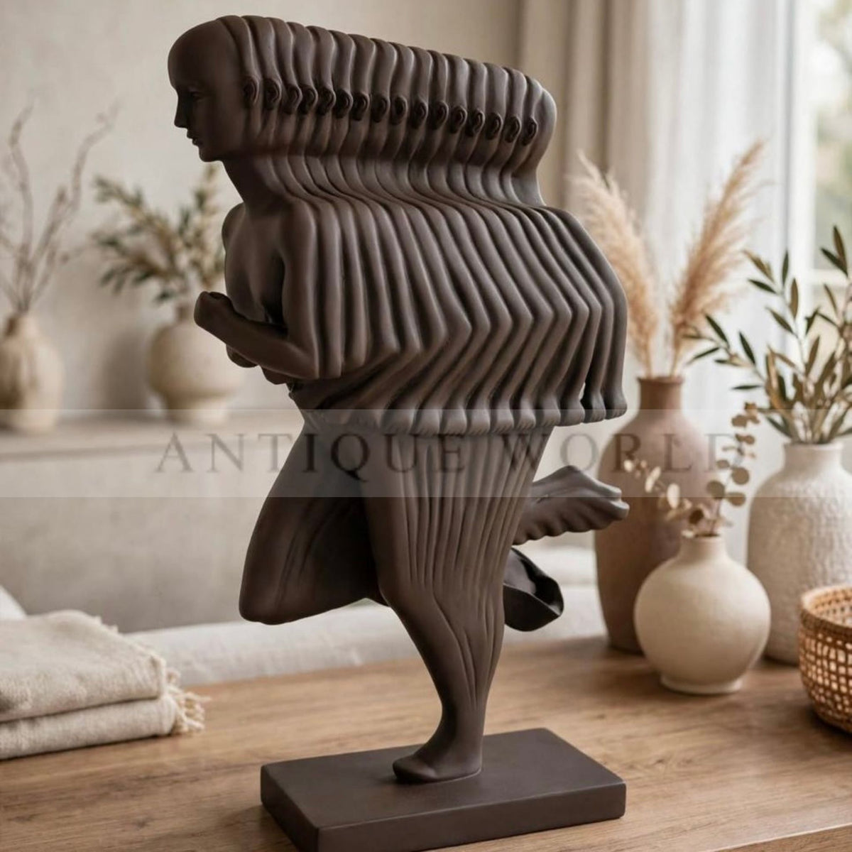Luxury Abstract Rippling Human Sculpture