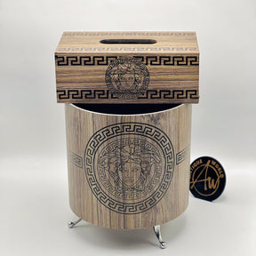 Versace Round Basket With Tissue Box