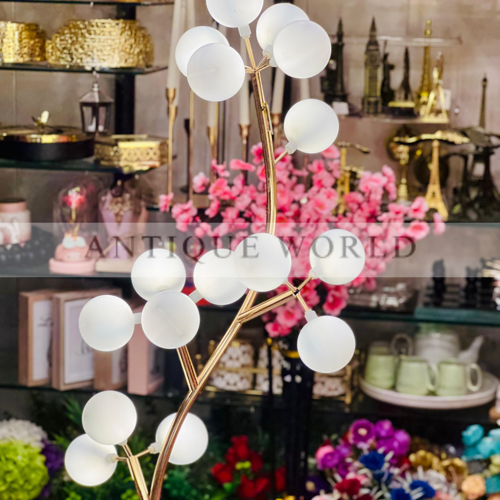Milky White Glowing Tree Floor Lamp