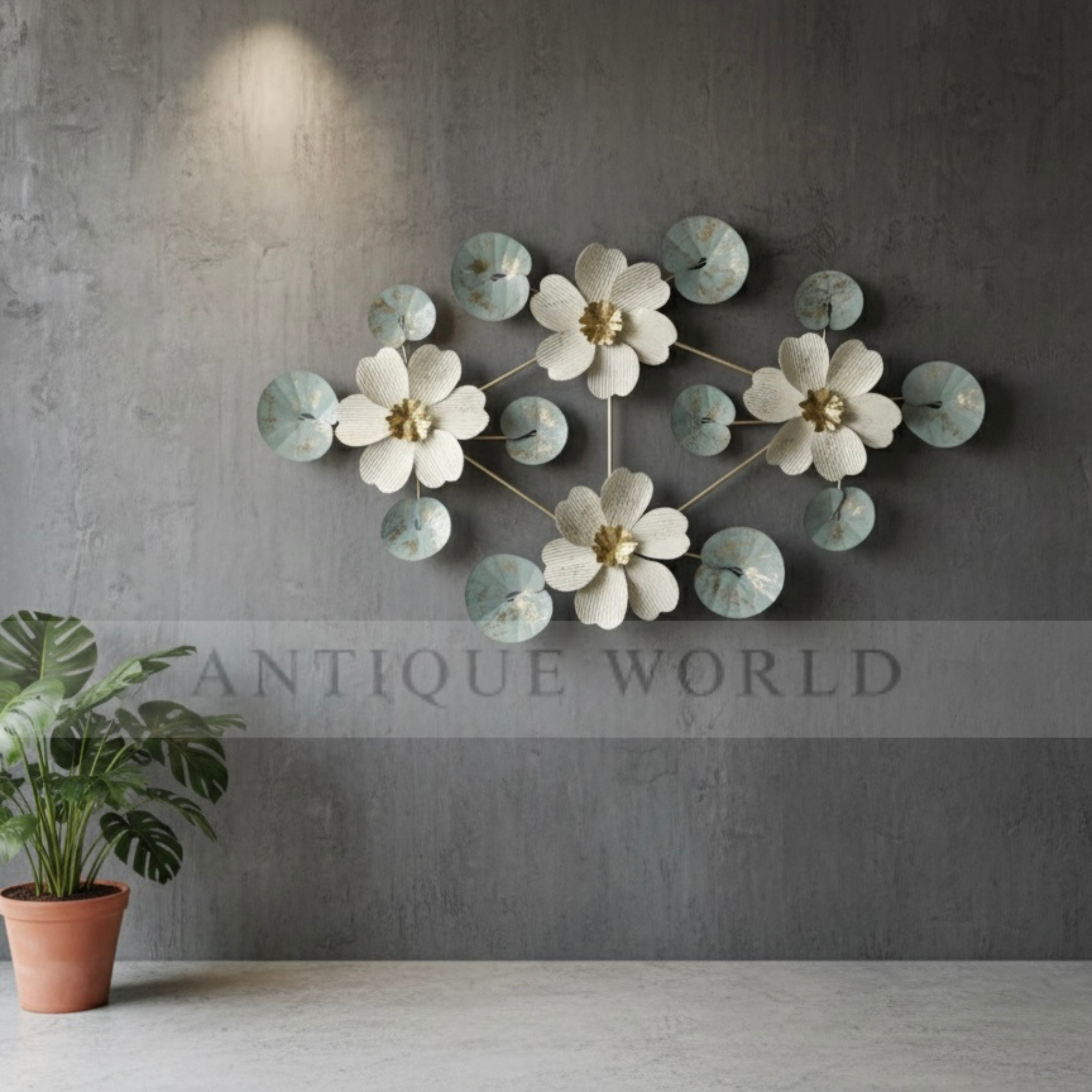 3D Metallic Bloom Wall Hanging