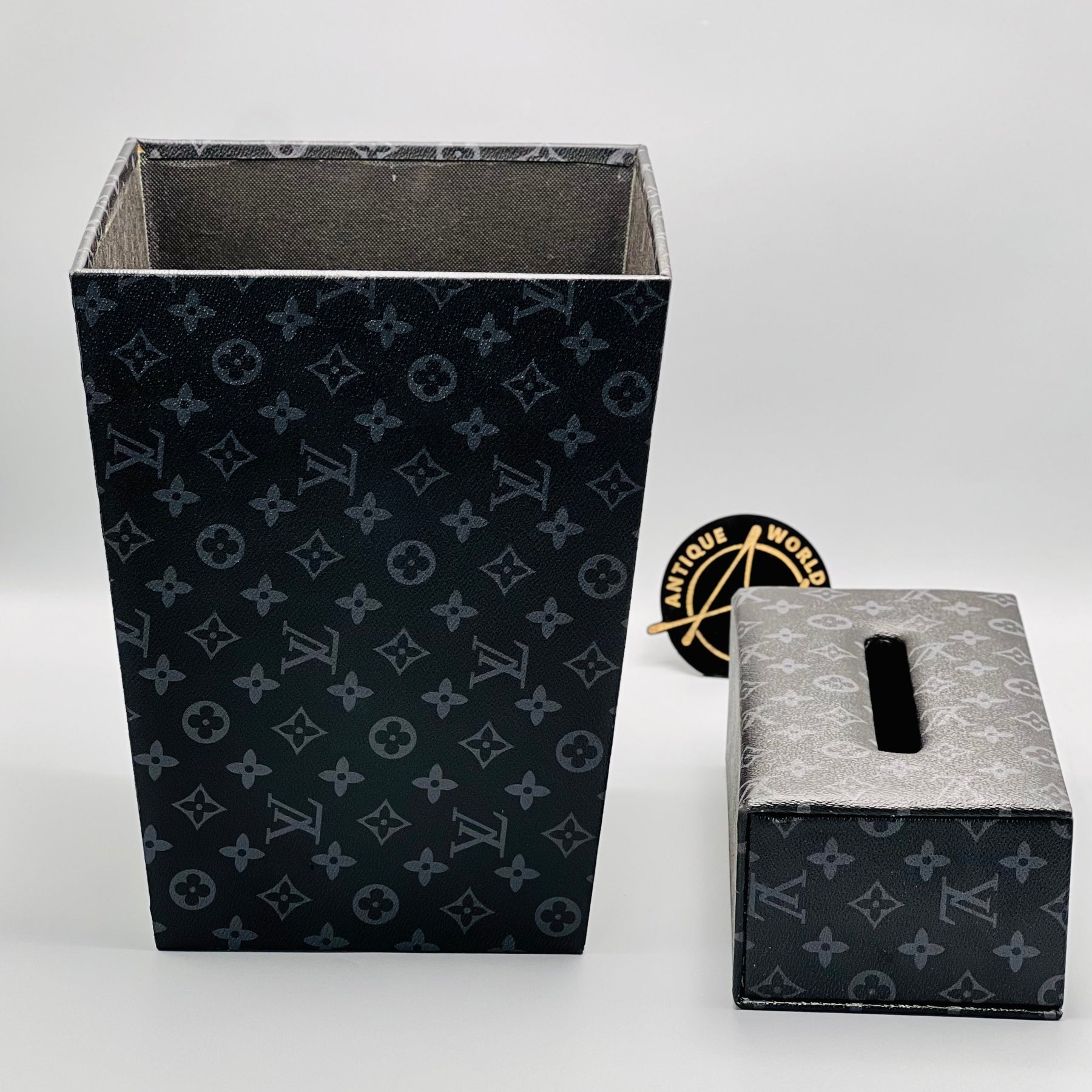 Louis Vuitton Monogram Square Basket and Tissue Box Set