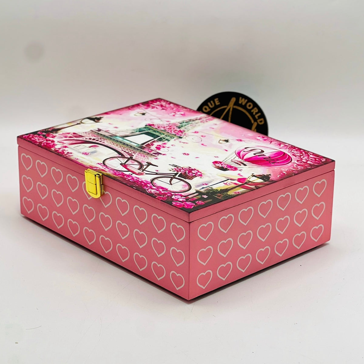 Paris Wooden Design Jewellery Box