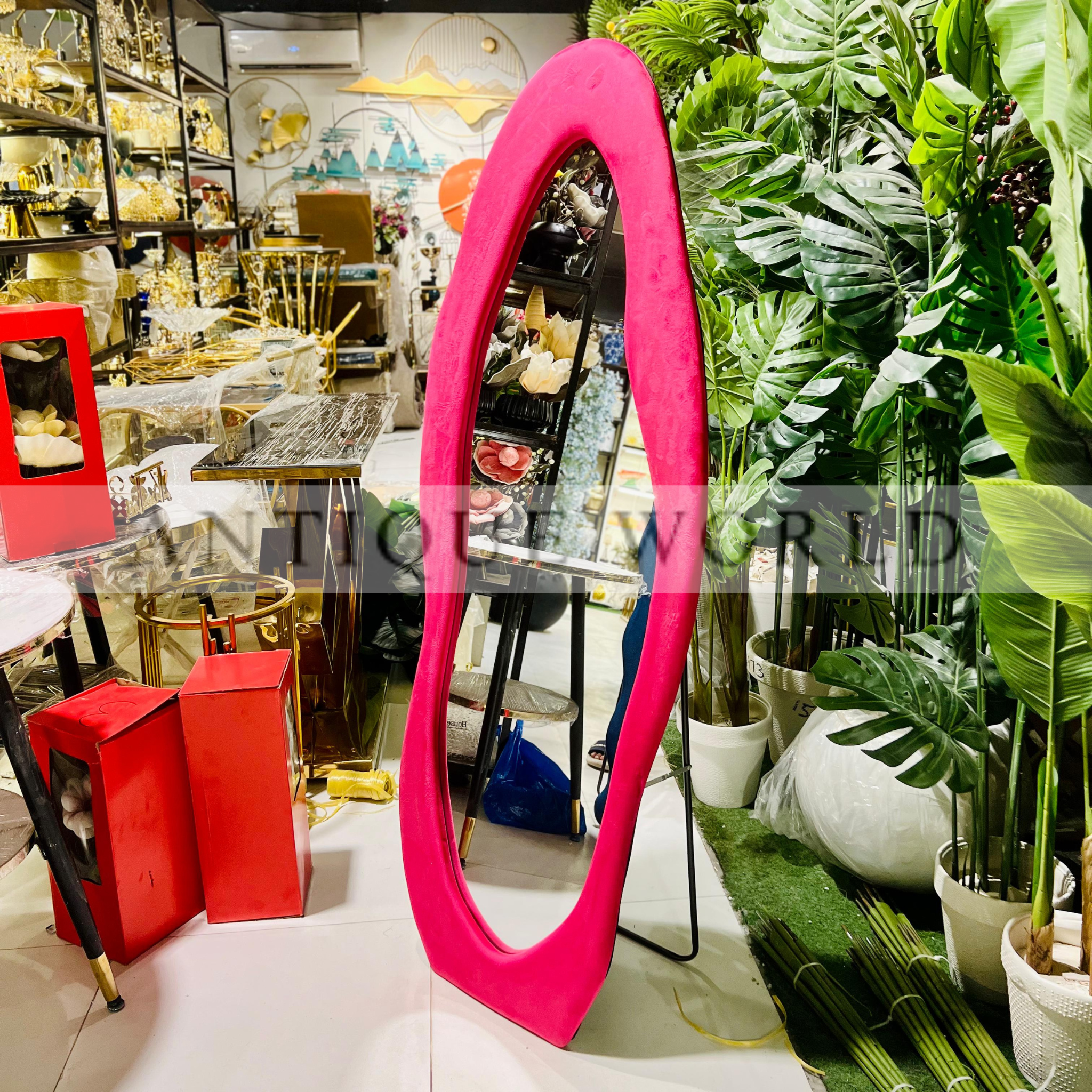 Geometric Shaped Floor Mirror