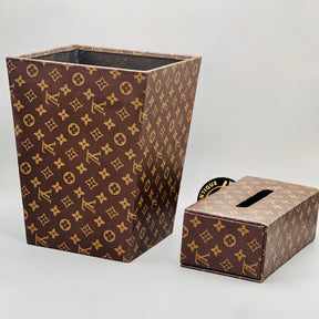 Louis Vuitton Monogram Square Basket and Tissue Box Set