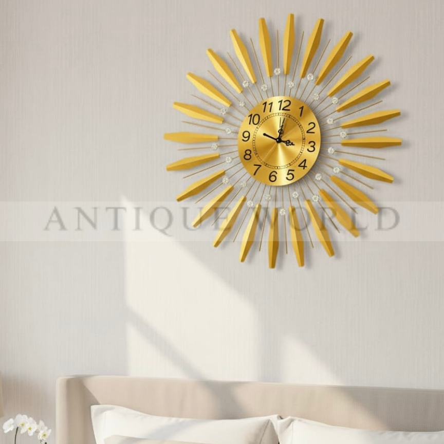 SunBeam Metallic Wall Clock