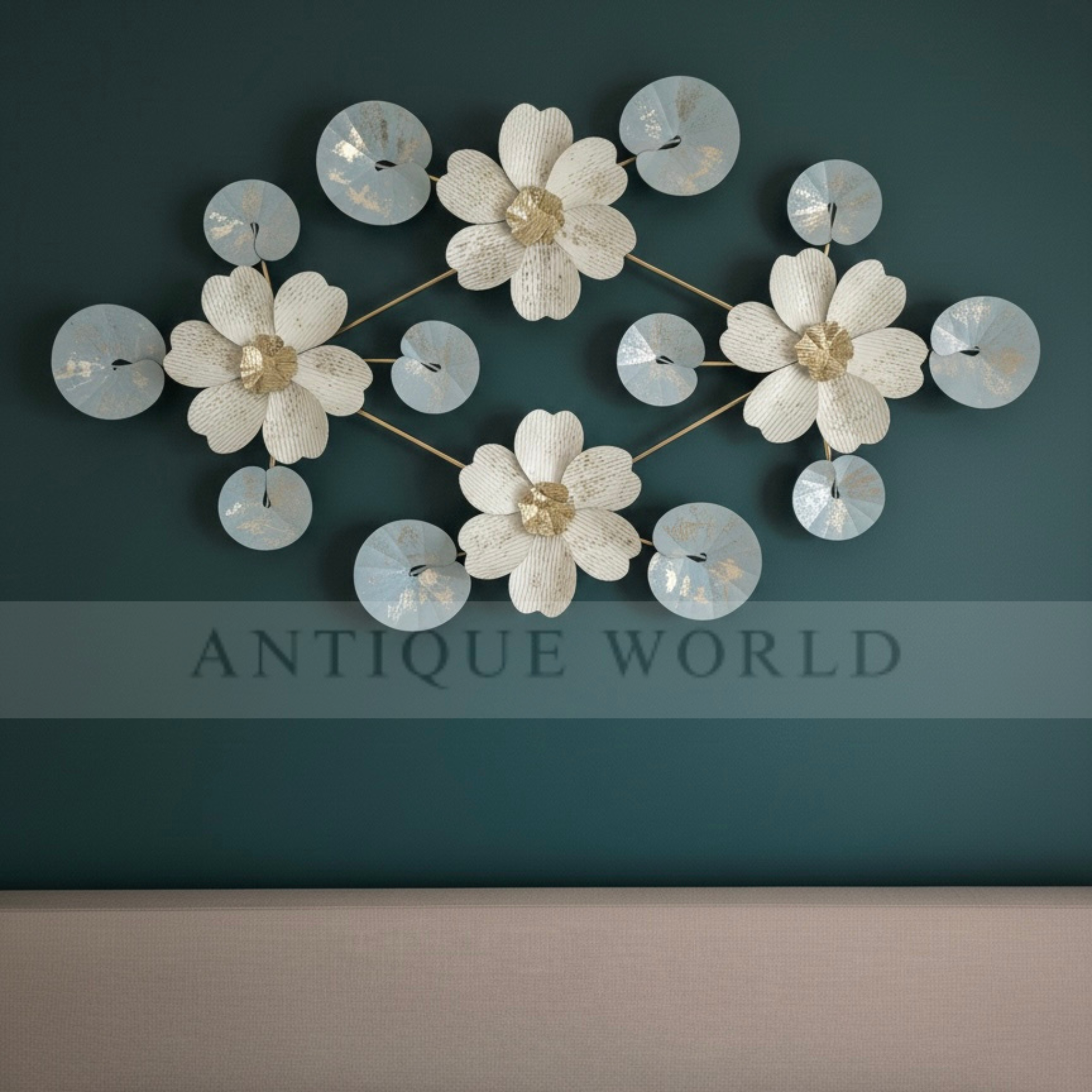 3D Metallic Bloom Wall Hanging