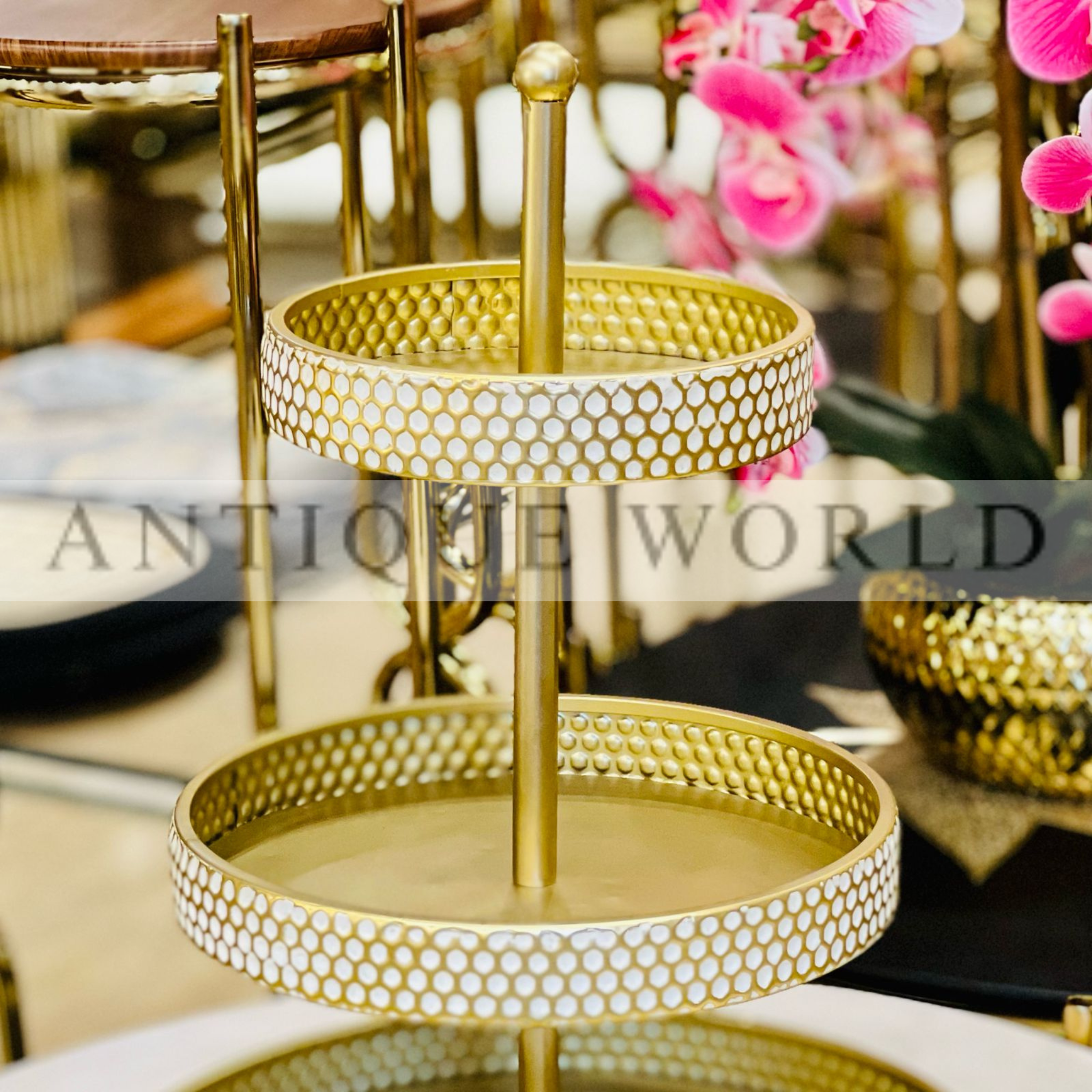 Tiered Metal Serving Stand