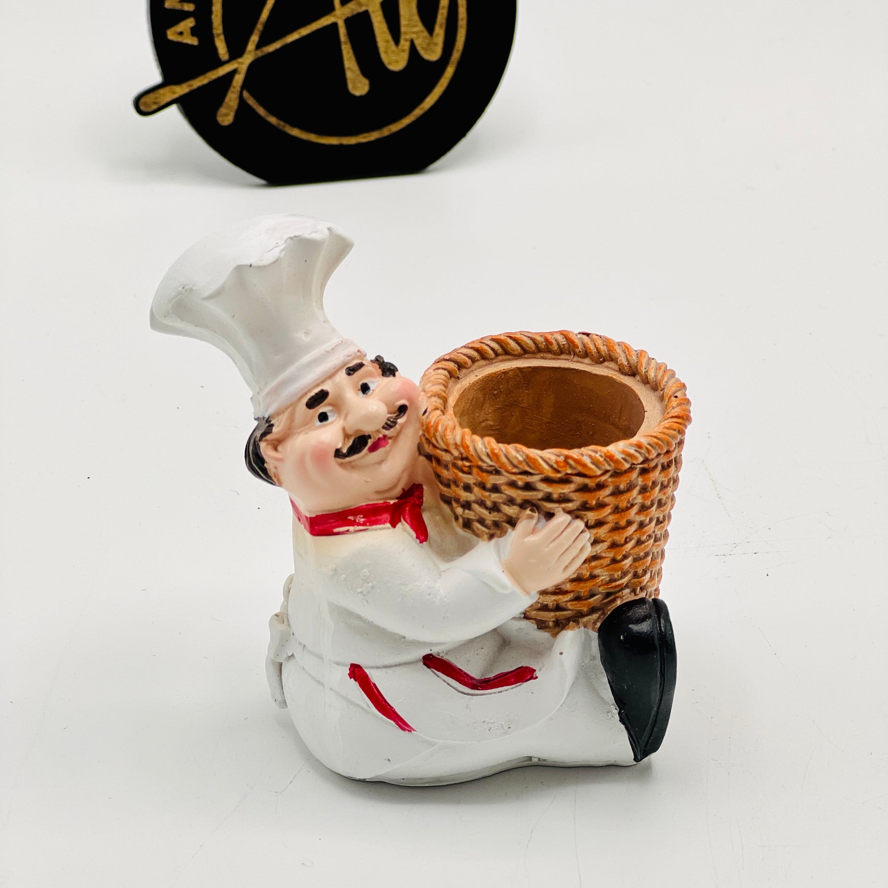 Chubby Chef Resin Toothpick Holder