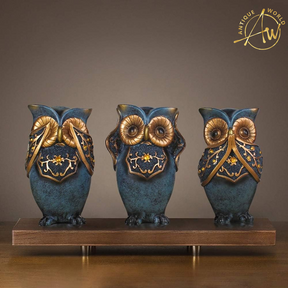 Cabinet Crafts Creative Owl Ornament (Set Of 3)