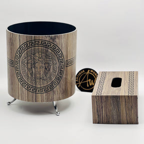 Versace Round Basket With Tissue Box