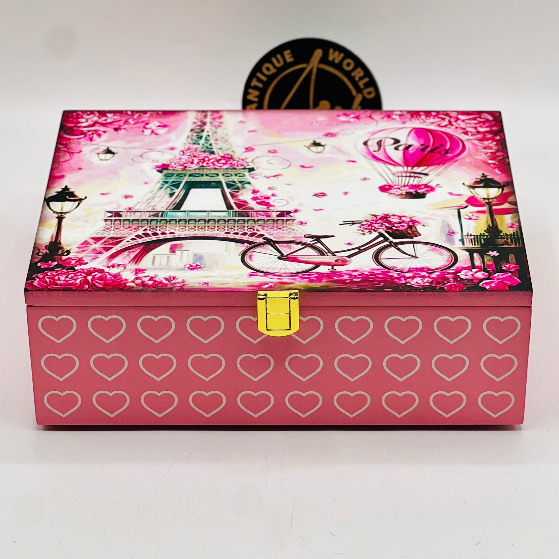 Paris Wooden Design Jewellery Box