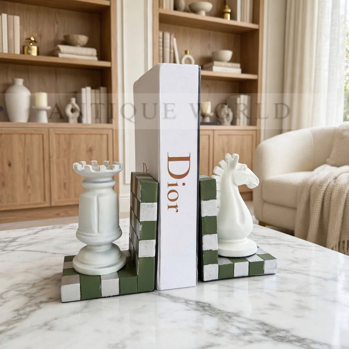 Creative Unique Chess Sculpture & Bookend
