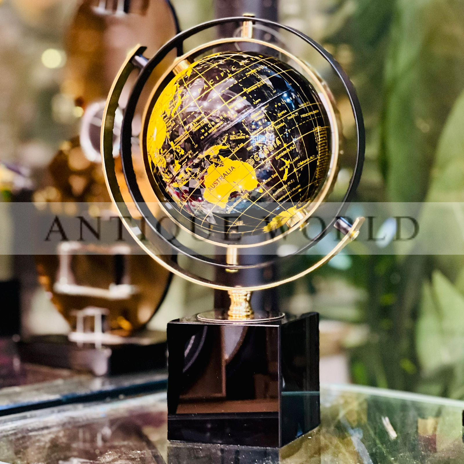 3D-Rotational Globe Map Decor