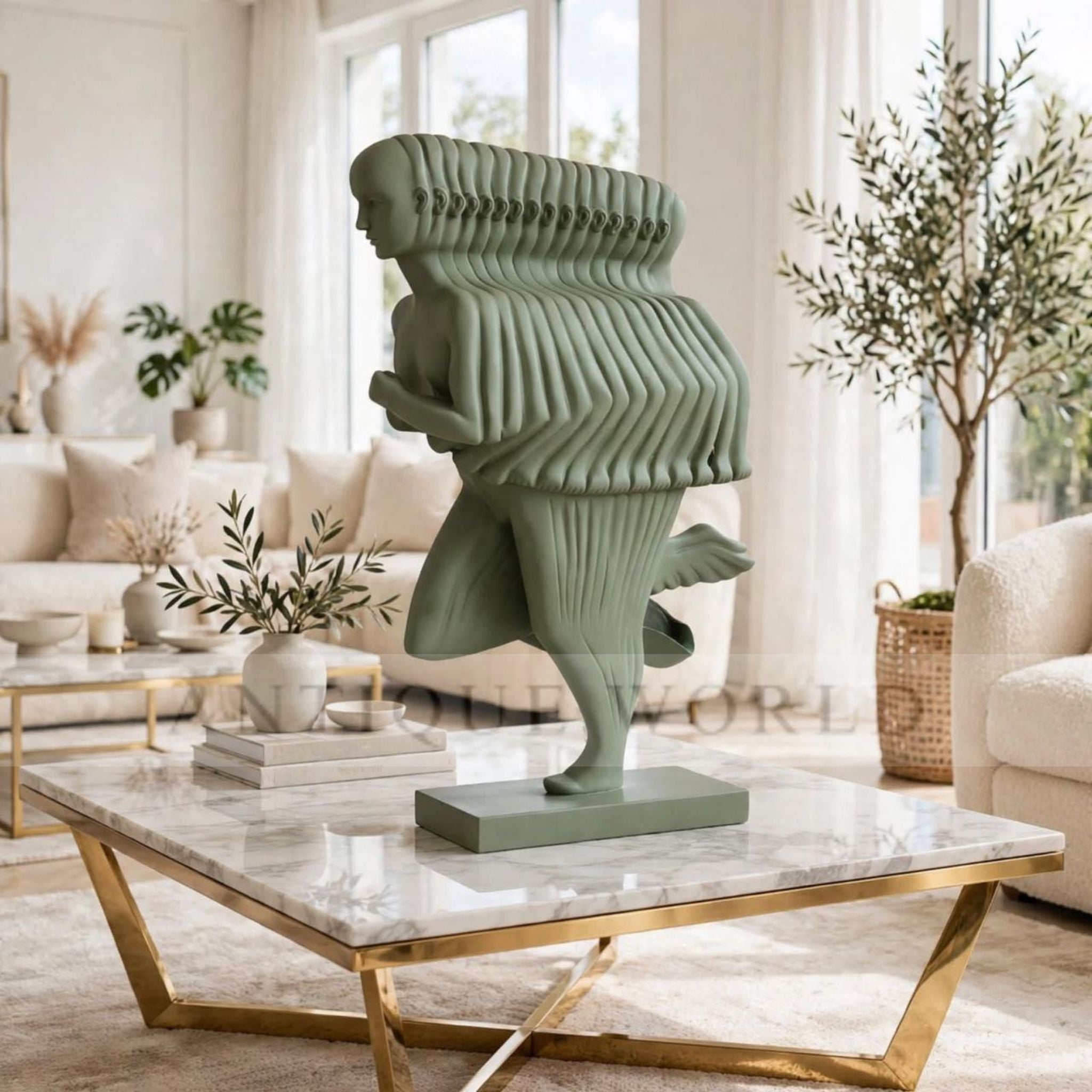 Luxury Abstract Rippling Human Sculpture