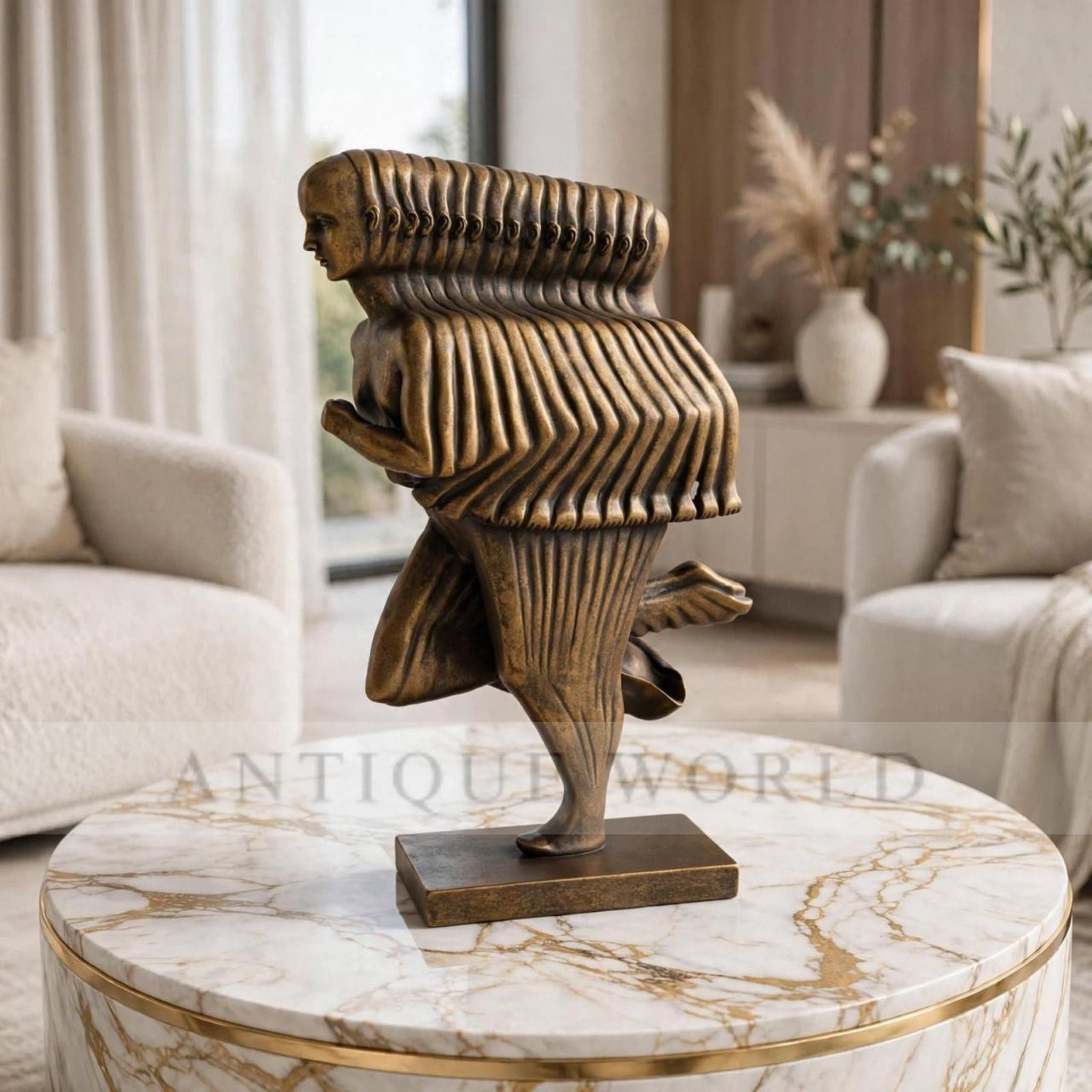 Luxury Abstract Rippling Human Sculpture