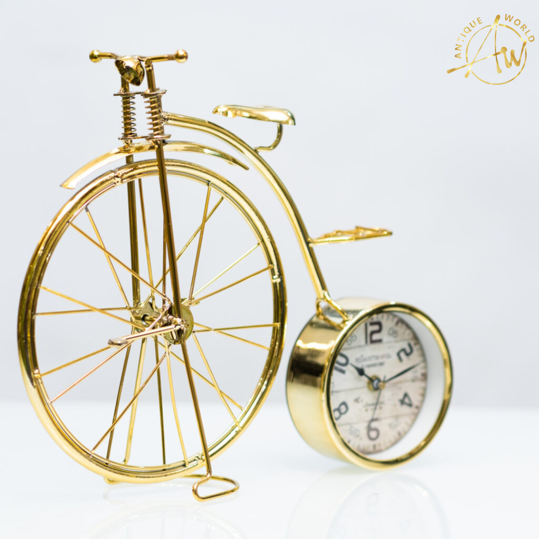 Elegant Gold Bicycle clock