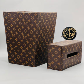 Louis Vuitton Monogram Square Basket and Tissue Box Set