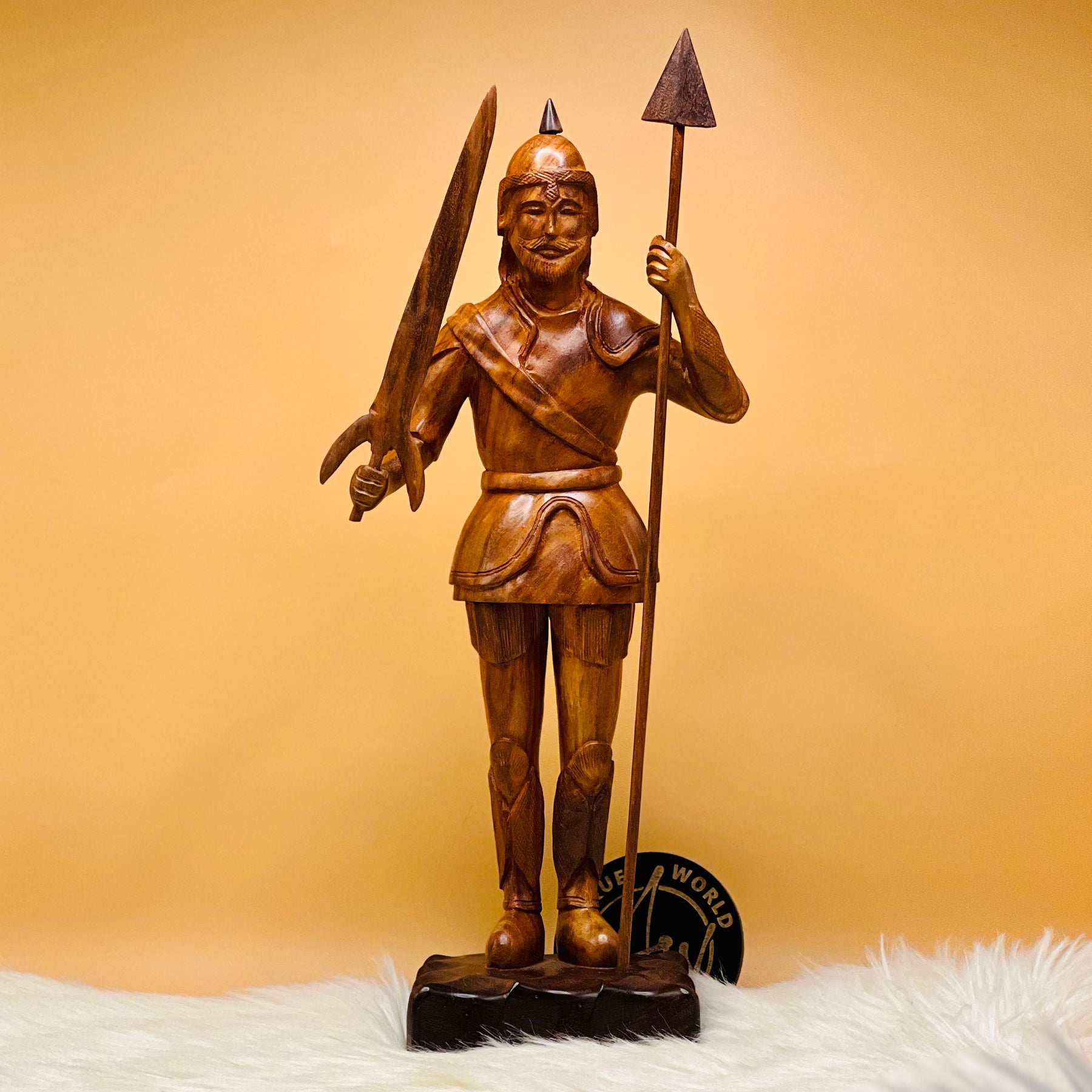 Native Hand Carved Soldier Sculpture