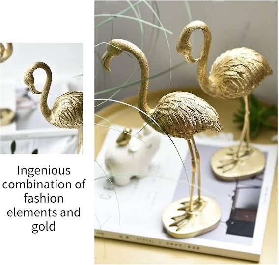 Golden Flamingo Statue 1 Pc