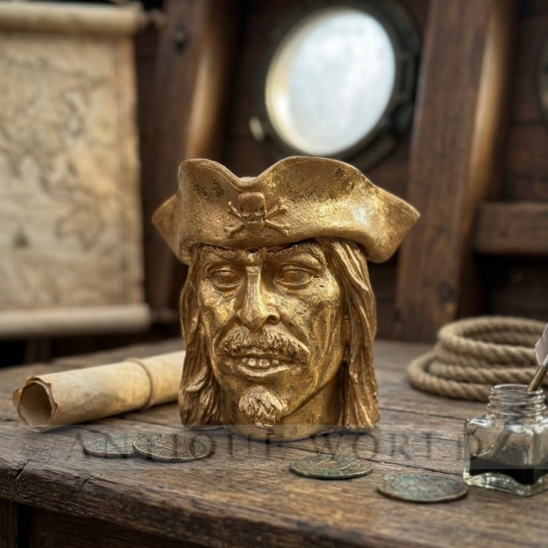 Luxury Antique Pirate Captain Ashtray