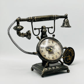 Antique Metallic Telephone Clock