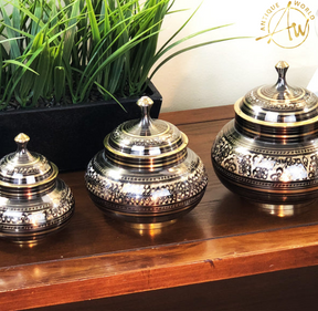 Brass Pot Decor ( Set of 3 )