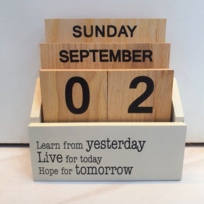 LifeWisdom Wooden Calendar