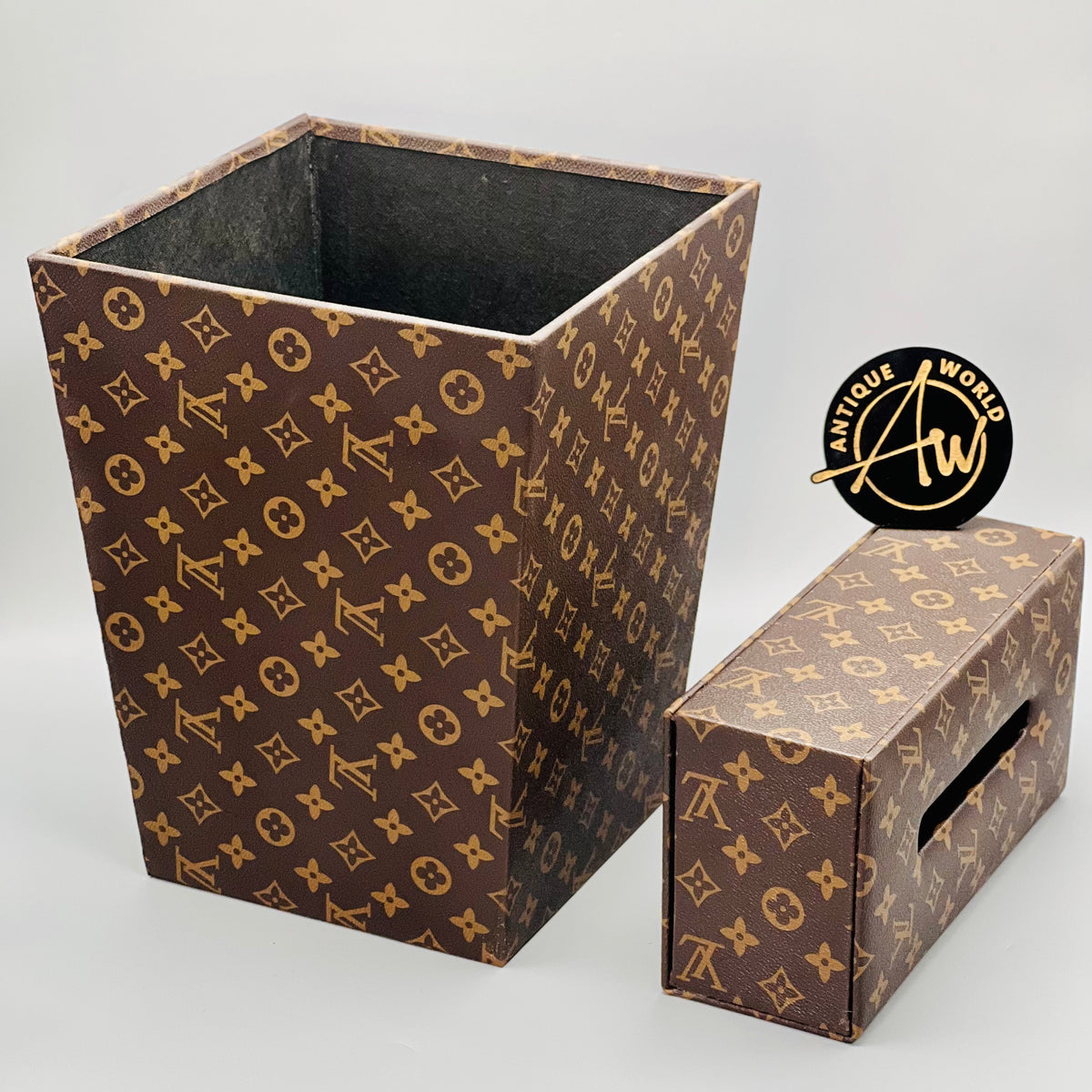 Louis Vuitton Monogram Square Basket and Tissue Box Set