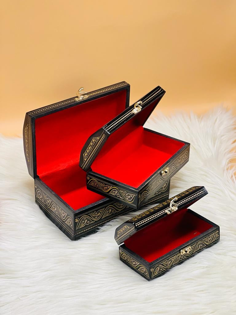 MDF Handcrafted Jewellery Box (Set of 3)