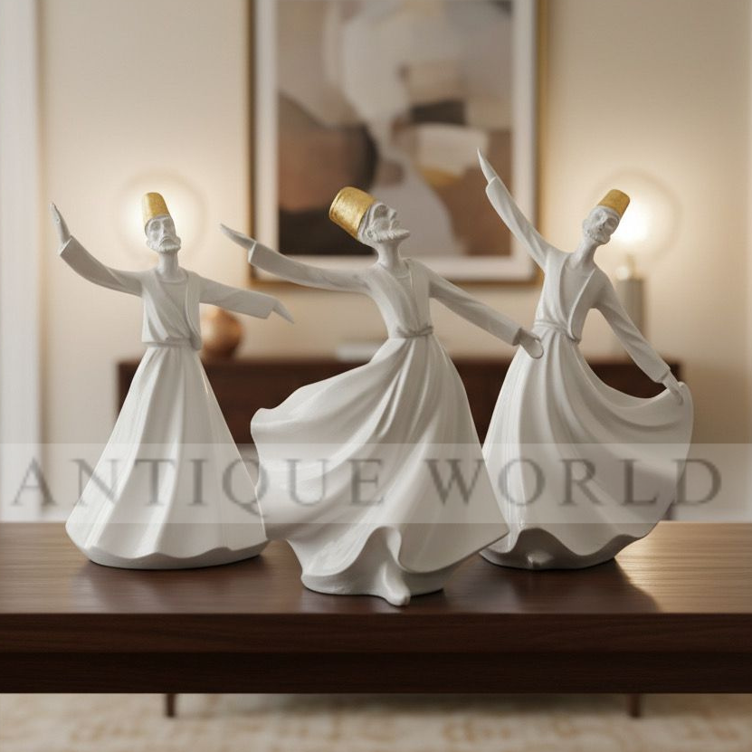 Classical Dervish  Art Sculpture( Set of 3)