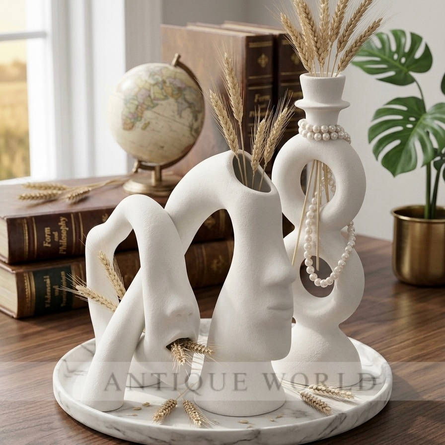 Abstract Harmony Sculptural Vase Set”3Pc
