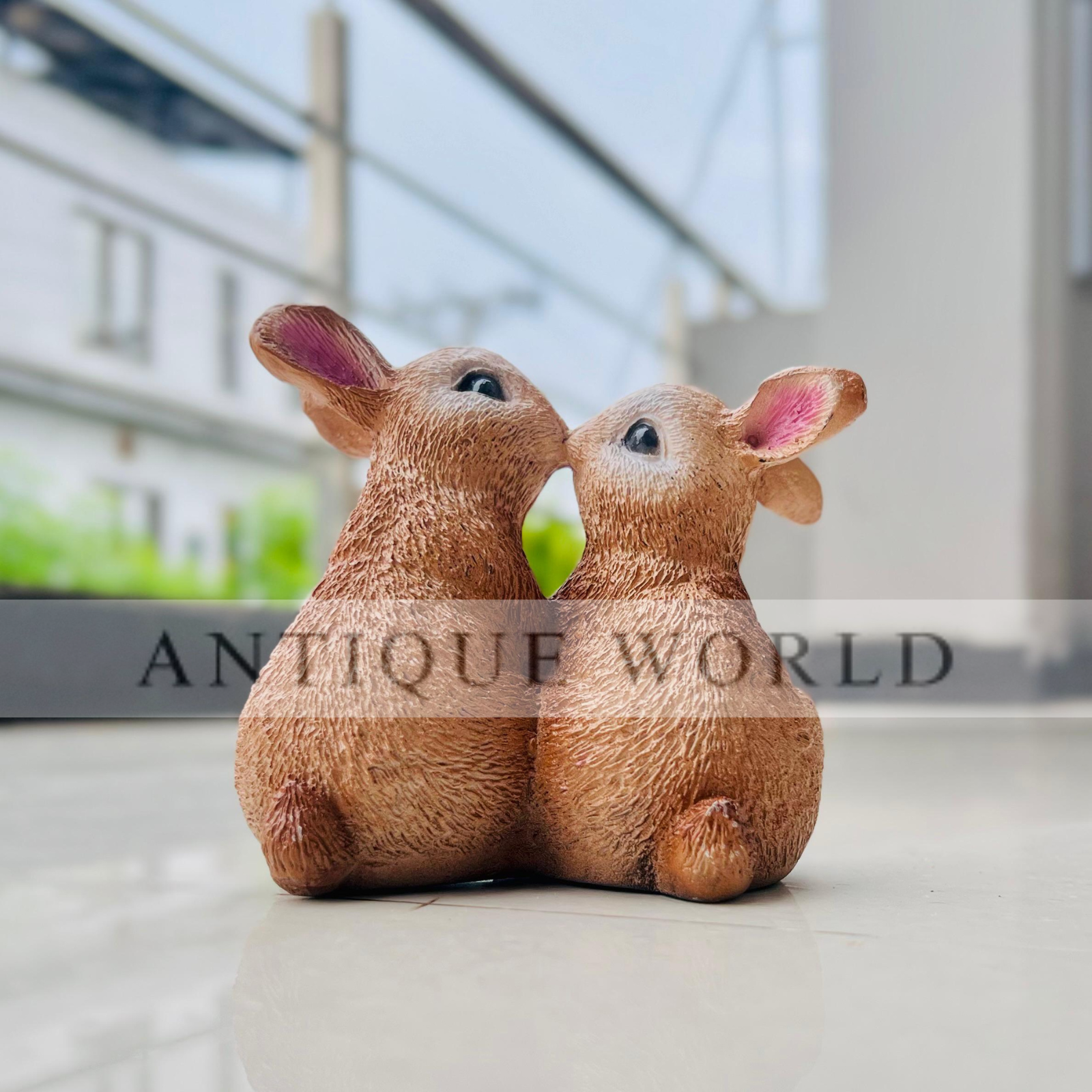 Loving Duo Bunny Figurine