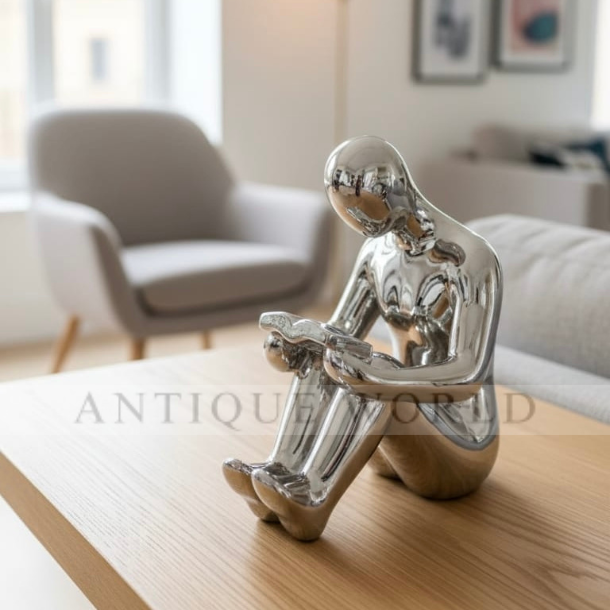 Reflective Reader Sculpture