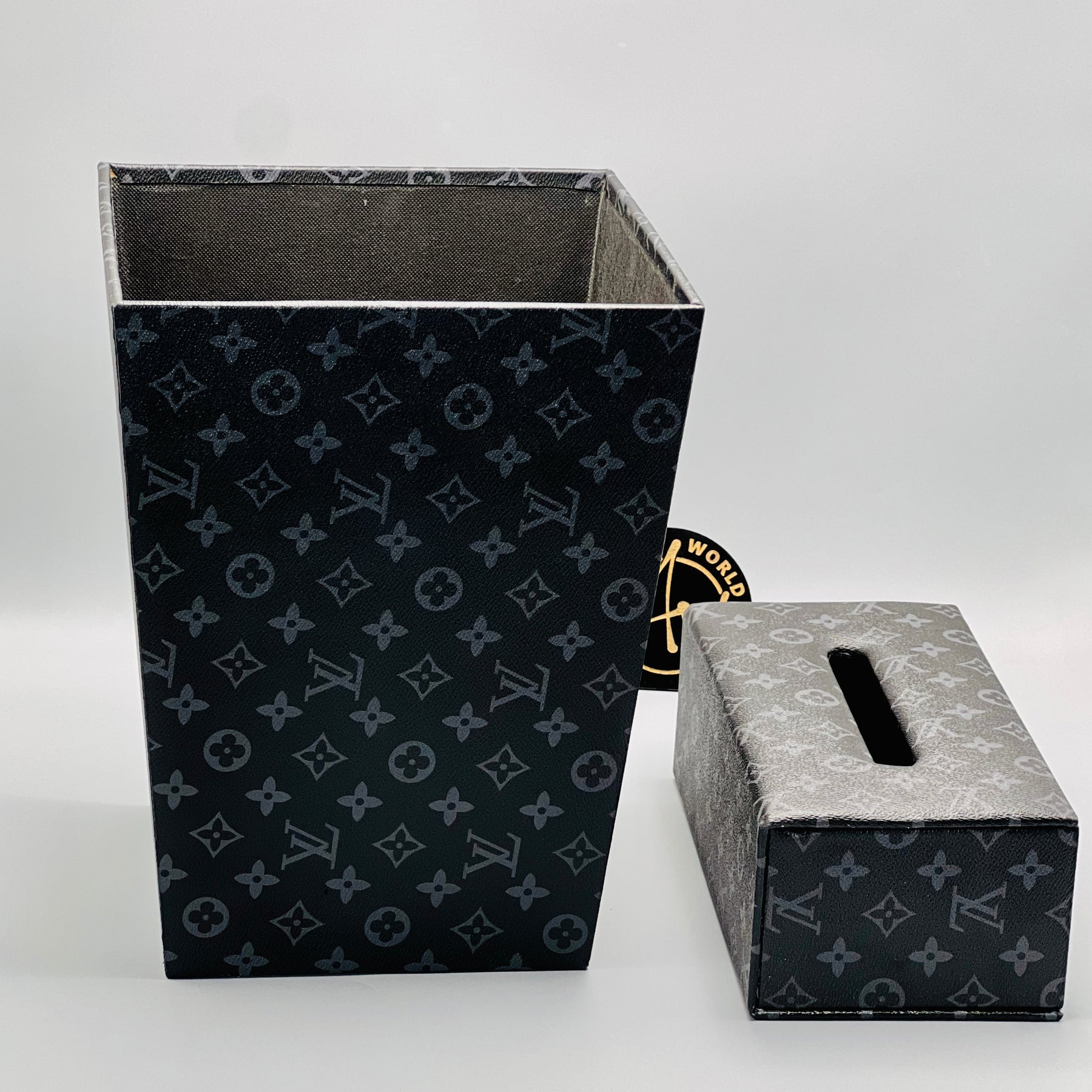 Louis Vuitton Monogram Square Basket and Tissue Box Set