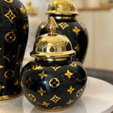 1 PC Imported Gold/Black Vase