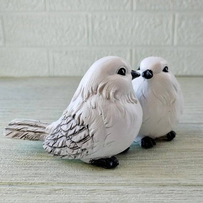 Winter Love Pair Birds Scultpure