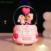 Home Decor Resin Crafts Pink Sweet Birthday Gift Music Box