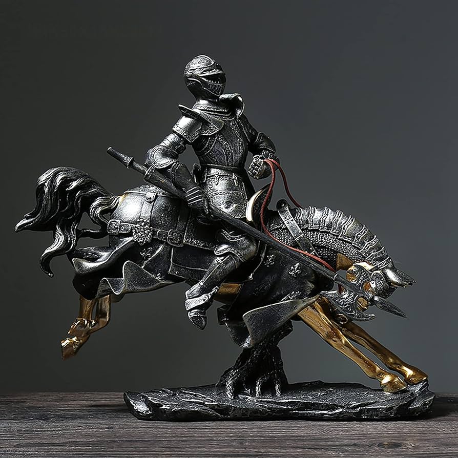 Medieval Knight Statue Sculpture