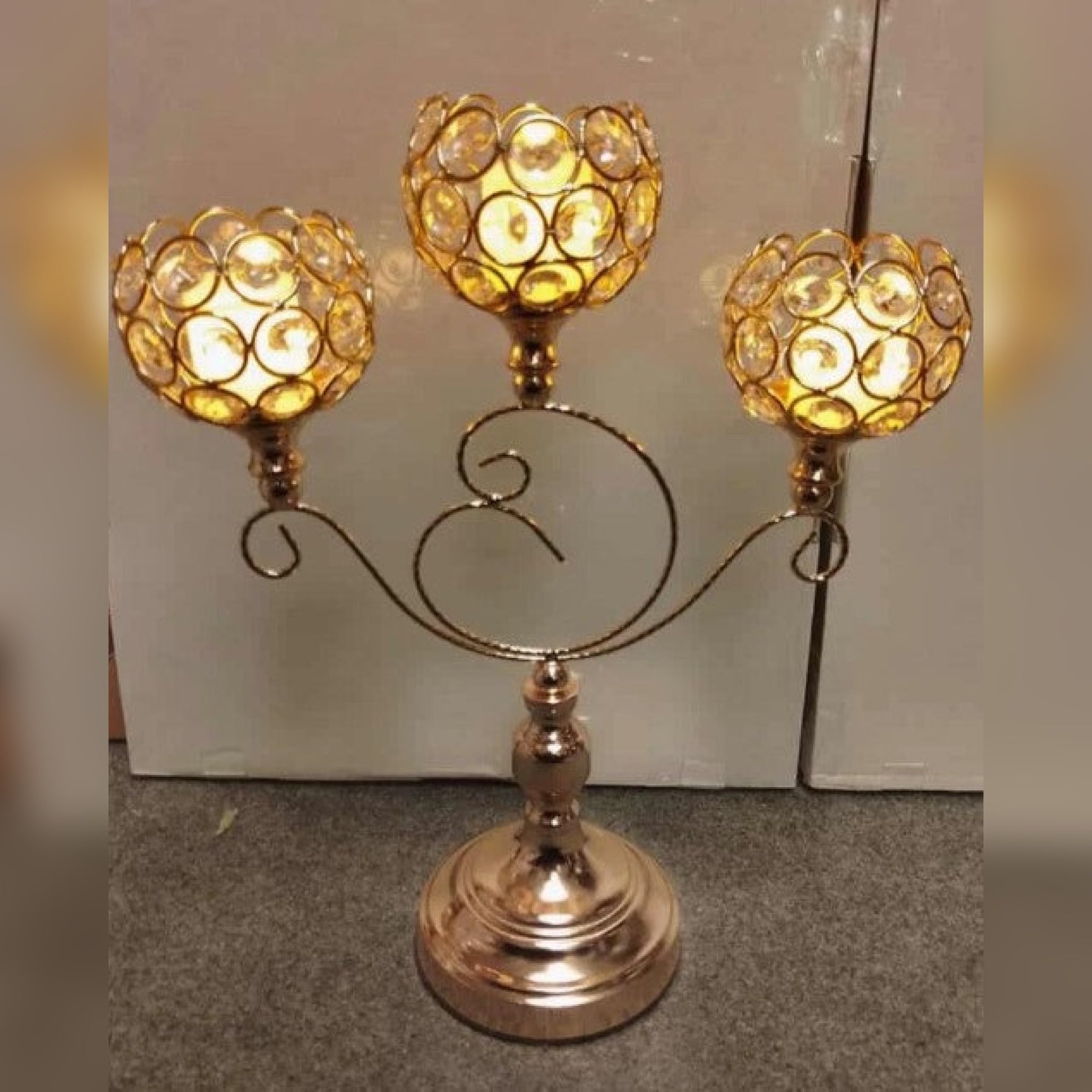 Retro Luxury Candle Table Decoration Candle Lamp Props