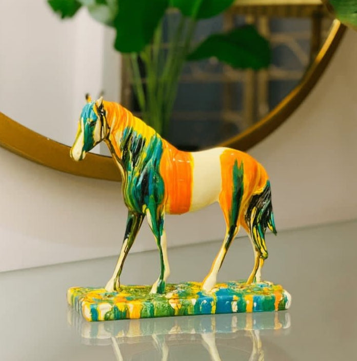 Multicoloured Horse Sculpture