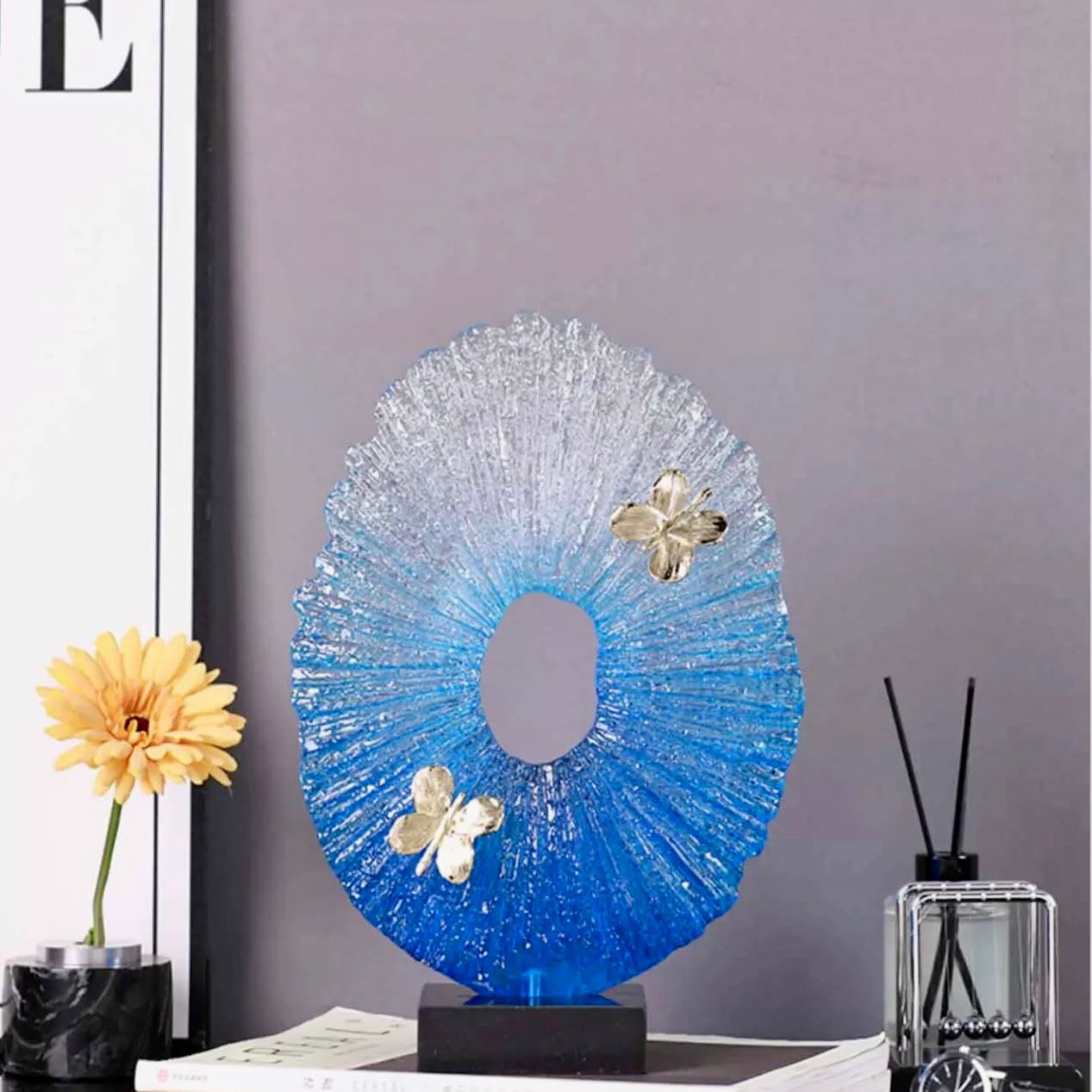 Resin Sculpture Letter Creative Statue Ornament