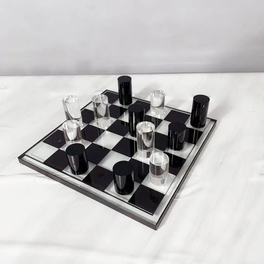 Modern Luxury Marble Crystal Chessboard