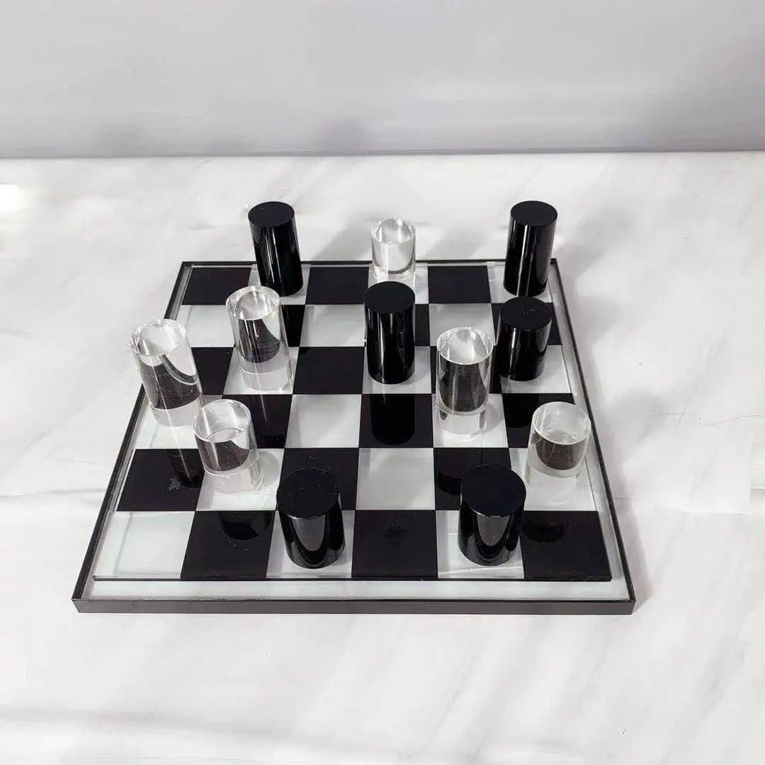 Modern Luxury Marble Crystal Chessboard