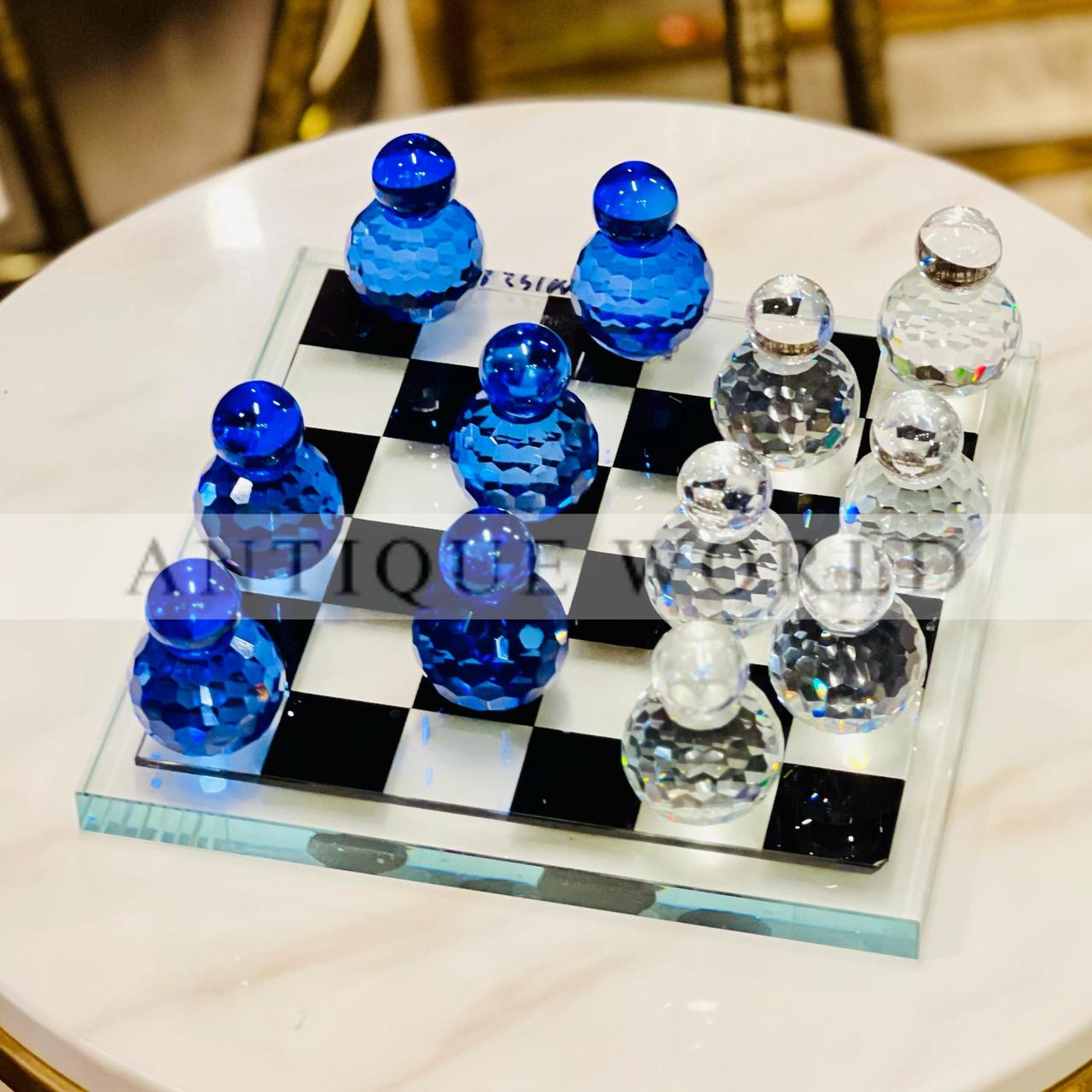 Triumph Crystal Chess Glass Bame Board