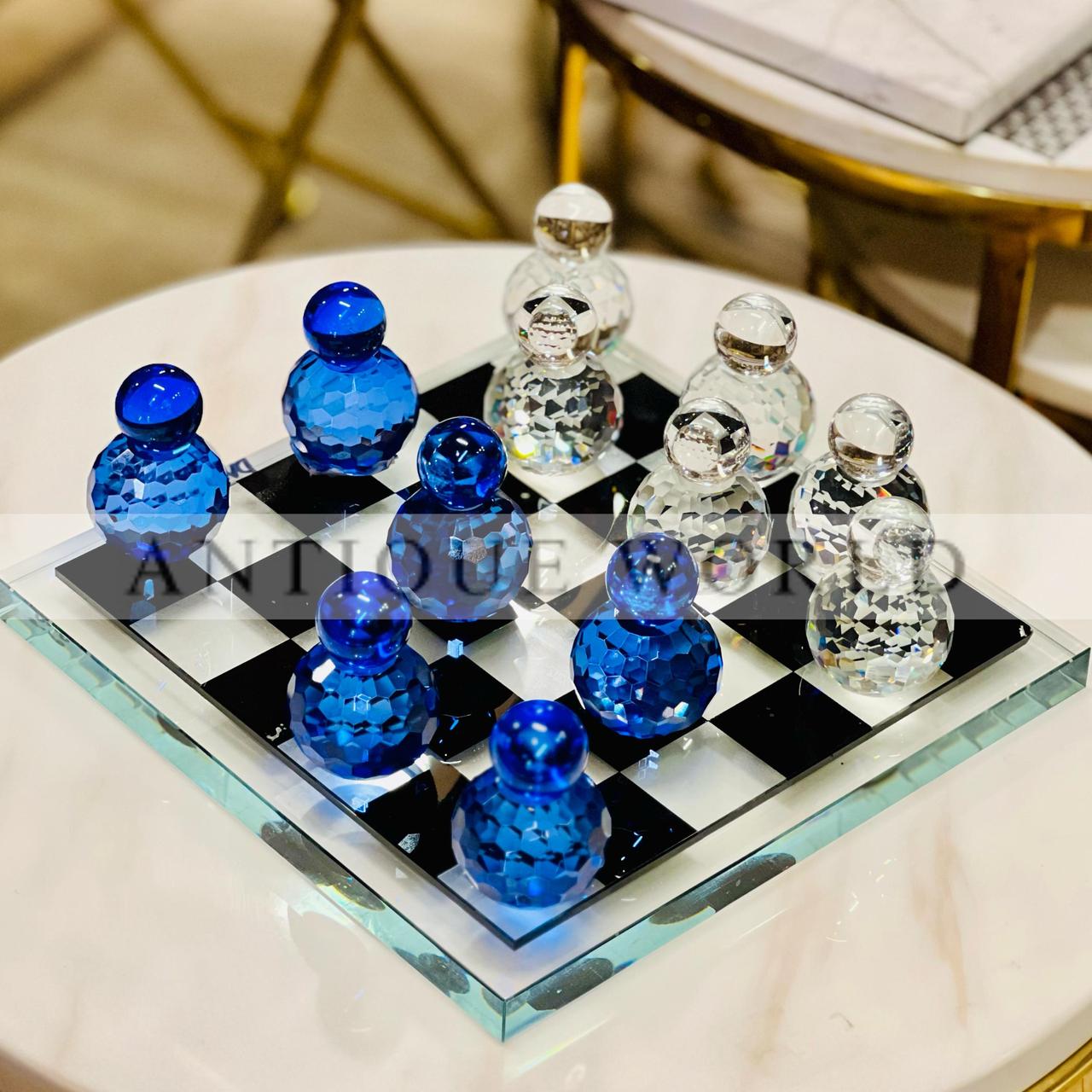 Triumph Crystal Chess Glass Bame Board