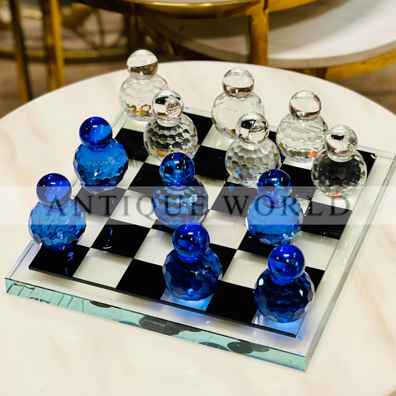 Triumph Crystal Chess Glass Bame Board