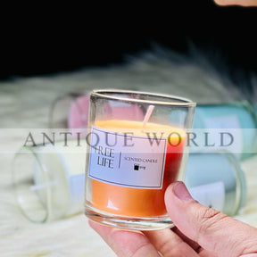 Aroma Bliss Multi Shaded Glass Scented Candle