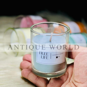 Aroma Bliss Multi Shaded Glass Scented Candle