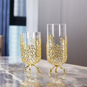 Exclusive Metal Coral Vases ( Set Of 2)