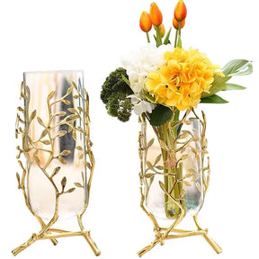 Light luxury glass vase 
(Set Of 2)